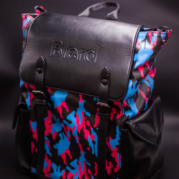 Blerd Camo Leather Backpack 1