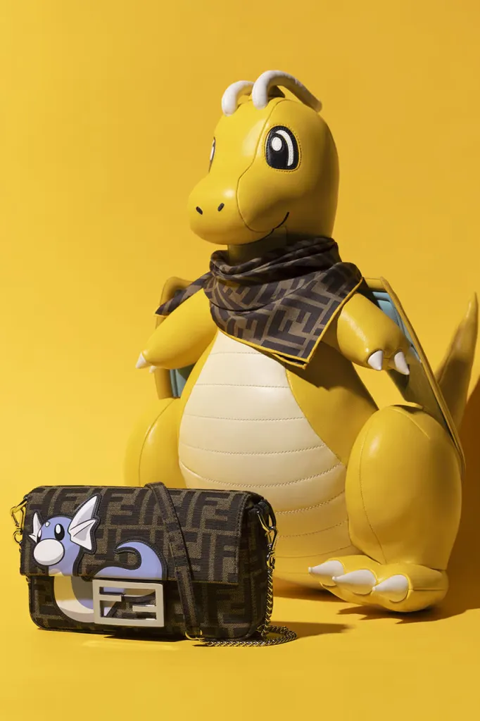 Fendi x Fragment x Pokemon Collection Collaboration Bag Dragonite Plushie 3